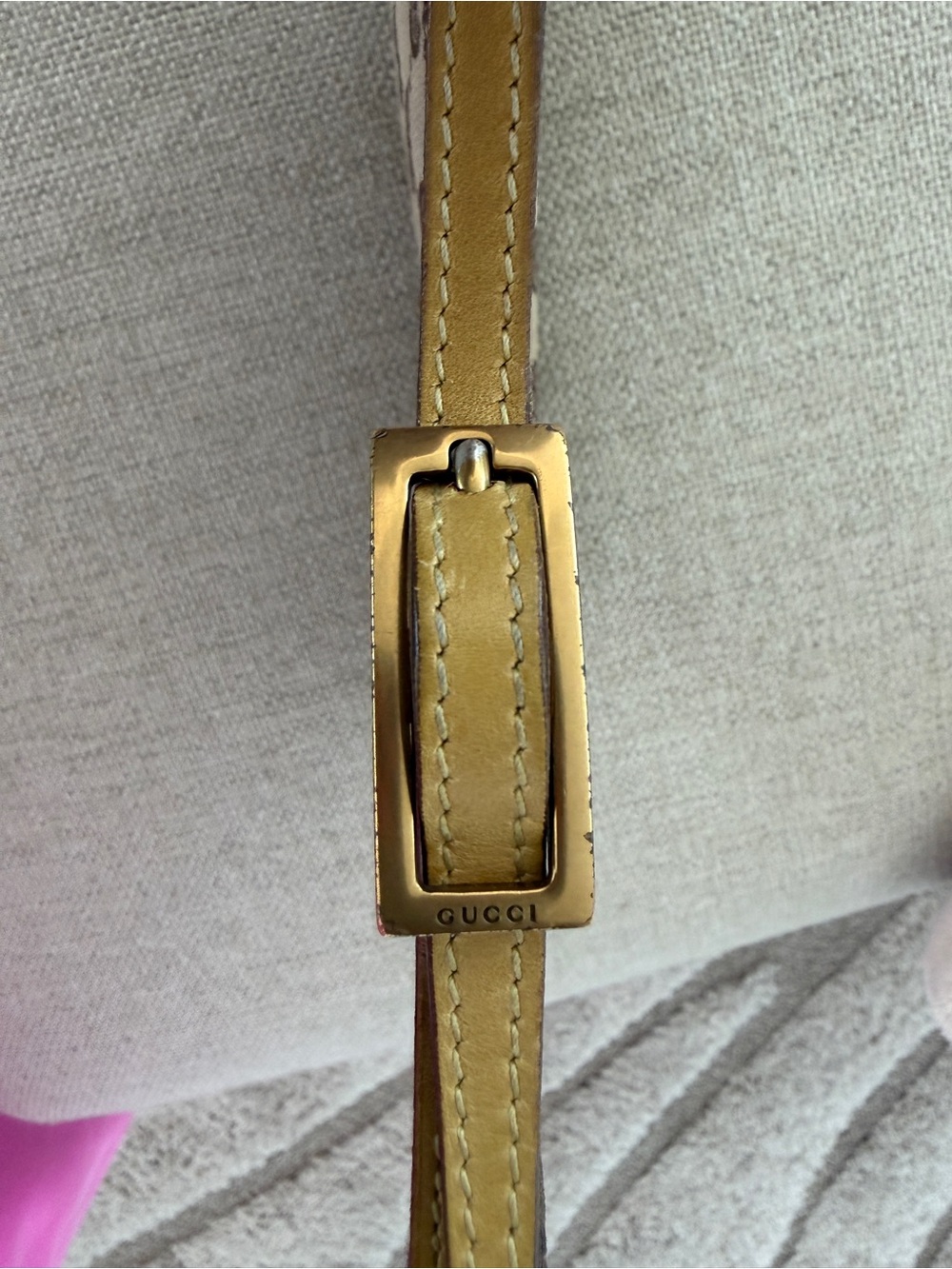 Authentic Gucci Canvas Brown Monogram Shoulder Bag - Picture 9 of 14